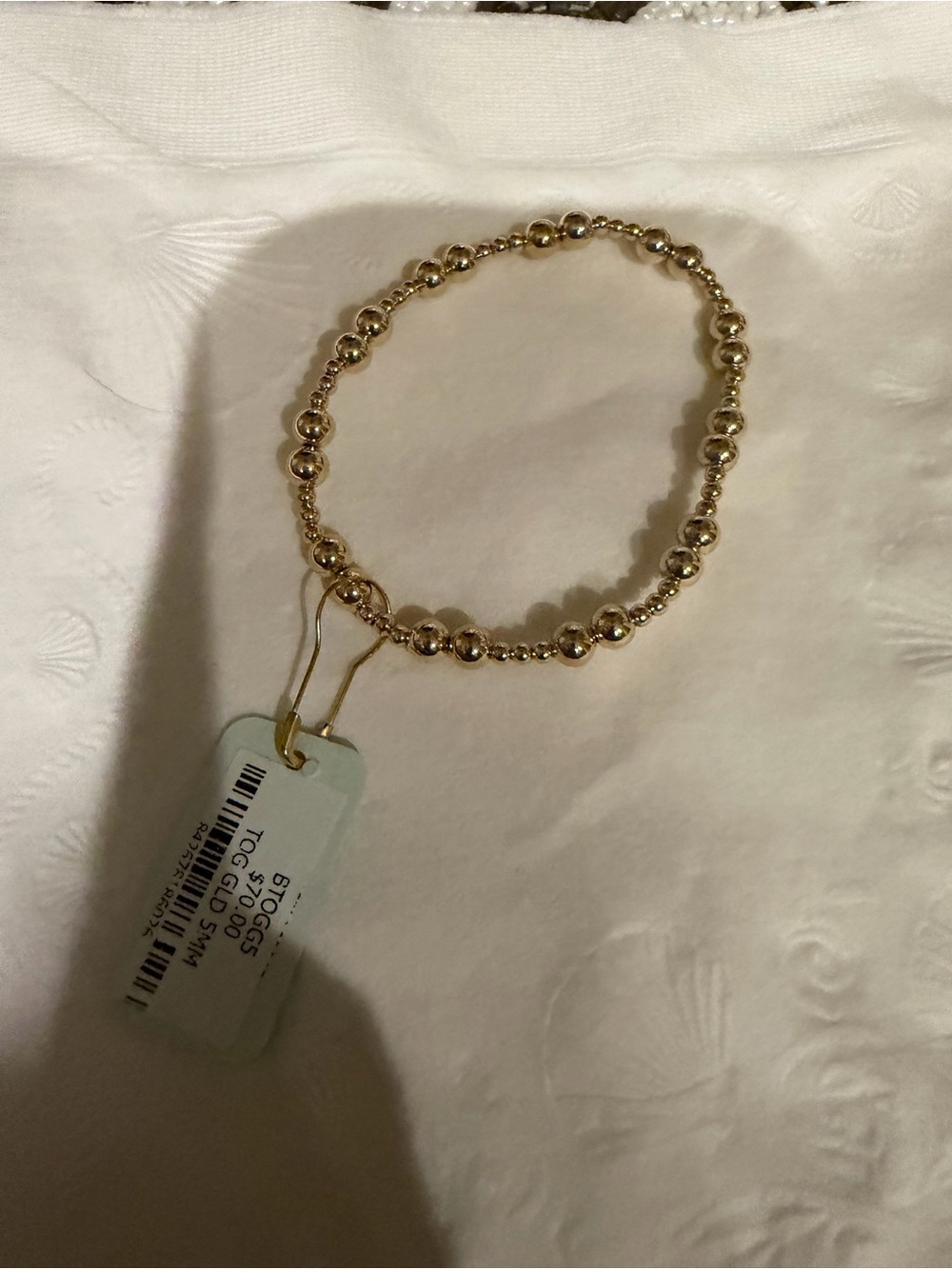 Enewton tog gold 5mm Bead Stretch Bracelet NWT